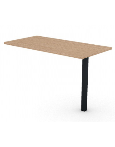 Appendice per scrivania con piano melaminico spessore mm 30 e gamba metallica autoportante - Colori a scelta - cm 120x60x74,5h