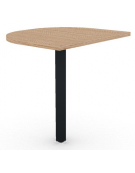 Terminale per scrivania prof. cm 70, piano melaminico spessore mm 25 e gamba autoportante - Colori a scelta - cm 60x70x74h
