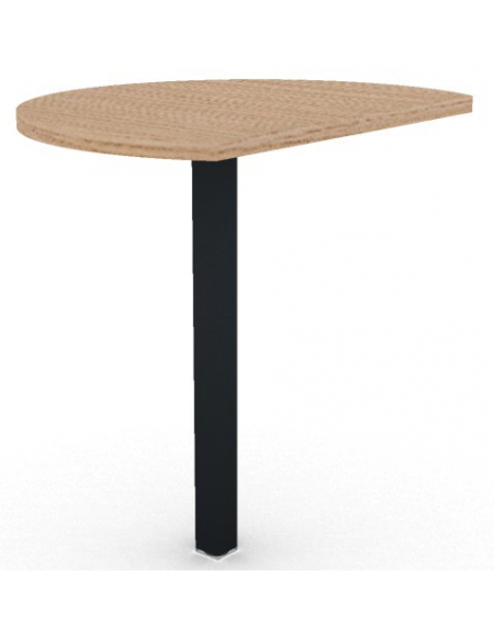 Penisola per scrivania prof. cm 60, piano melaminico spessore mm 25 e gamba autoportante - Colori a scelta - cm 53x70x74h