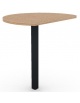 Penisola per scrivania prof. cm 60, piano melaminico spessore mm 25 e gamba autoportante - Colori a scelta - cm 53x70x74h