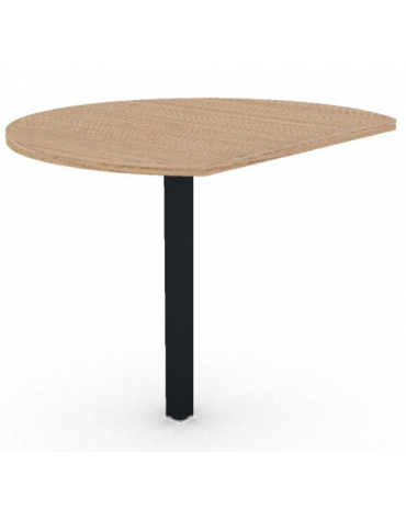 Penisola per scrivania prof. cm 70, piano melaminico spessore mm 25 e gamba autoportante - Colori a scelta - cm 73x90x74h