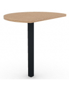 Penisola per scrivania prof. cm 60, piano melaminico spessore mm 30 e gamba autoportante - Colori a scelta - cm 53x70x74,5h