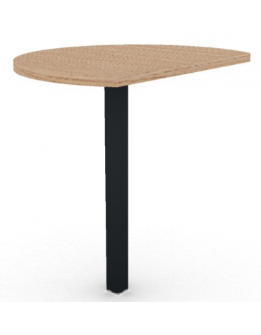 Penisola per scrivania prof. cm 60, piano melaminico spessore mm 30 e gamba autoportante - Colori a scelta - cm 53x70x74,5h