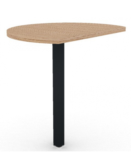Penisola per scrivania prof. cm 60, piano melaminico spessore mm 30 e gamba autoportante - Colori a scelta - cm 53x70x74,5h