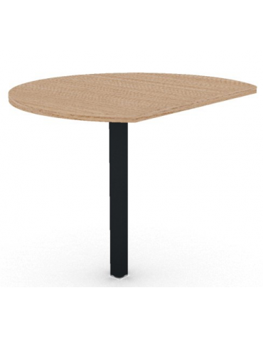 Penisola per scrivania prof. cm 70, piano melaminico spessore mm 30 e gamba autoportante - Colori a scelta - cm 73x90x74,5h