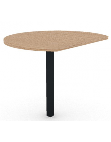 Penisola per scrivania prof. cm 70, piano melaminico spessore mm 30 e gamba autoportante - Colori a scelta - cm 73x90x74,5h