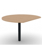 Penisola per scrivania prof. cm 80, piano melaminico spessore mm 30 e gamba autoportante - Colori a scelta - cm 93x110x74,5h