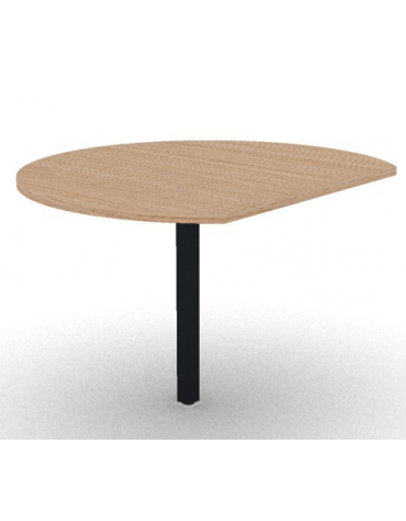 Penisola per scrivania prof. cm 80, piano melaminico spessore mm 30 e gamba autoportante - Colori a scelta - cm 93x110x74,5h