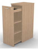 Mobile contenitore complanare alto per scrivania in melaminico - Colori a scelta - cm 42x60x112h