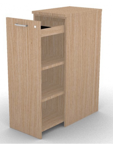 Mobile contenitore complanare alto per scrivania in melaminico - Colori a scelta - cm 42x60x112h