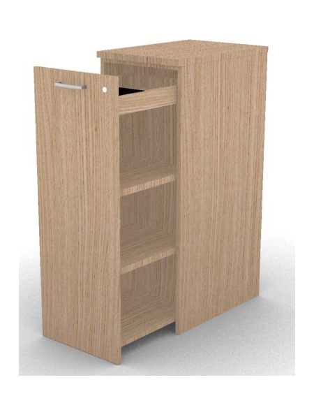 Mobile contenitore complanare alto per scrivania in melaminico - Colori a scelta - cm 42x60x112h