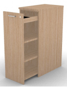 Mobile contenitore complanare alto per scrivania in melaminico - Colori a scelta - cm 42x70x112h
