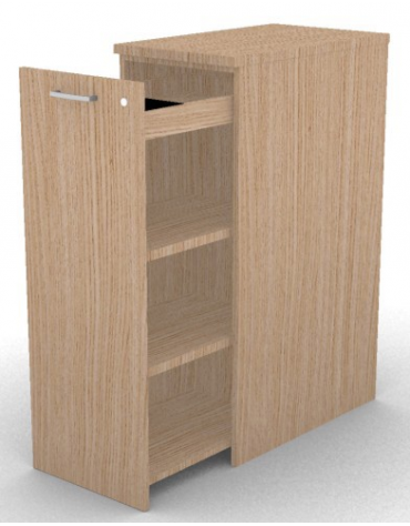 Mobile contenitore complanare alto per scrivania in melaminico - Colori a scelta - cm 42x70x112h