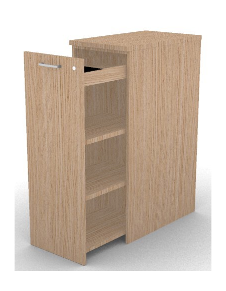 Mobile contenitore complanare alto per scrivania in melaminico - Colori a scelta - cm 42x70x112h
