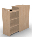 Mobile contenitore complanare alto per scrivania in melaminico - Colori a scelta - cm 42x80x112h