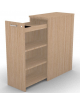 Mobile contenitore complanare alto per scrivania in melaminico - Colori a scelta - cm 42x80x112h