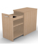 Mobile contenitore complanare per scrivania in melaminico con spessore piano mm 25 - Colori a scelta - cm 42x70x74h