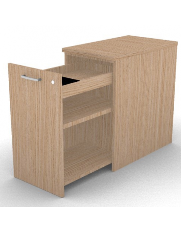 Mobile contenitore complanare per scrivania in melaminico con spessore piano mm 25 - Colori a scelta - cm 42x70x74h