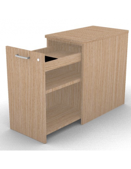Mobile contenitore complanare per scrivania in melaminico con spessore piano mm 25 - Colori a scelta - cm 42x70x74h