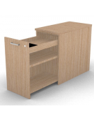 Mobile contenitore complanare per scrivania in melaminico con spessore piano mm 25 - Colori a scelta - cm 42x80x74h