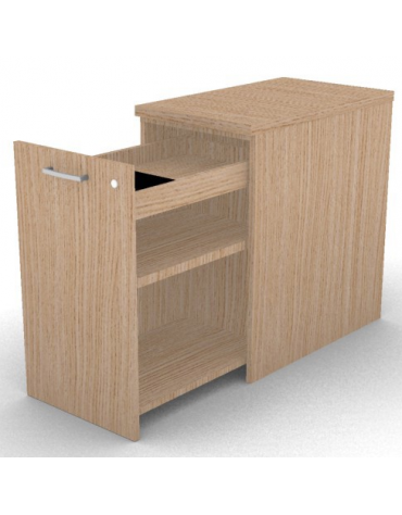 Mobile contenitore complanare per scrivania in melaminico con spessore piano mm 30 - Colori a scelta - cm 42x70x74,5h