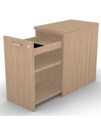 Mobile contenitore complanare per scrivania in melaminico&nbsp;con spessore piano mm 30 - Colori a scelta - cm 42x70x74,5h