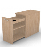 Mobile contenitore complanare per scrivania in melaminico con spessore piano mm 30 - Colori a scelta - cm 42x80x74,5h