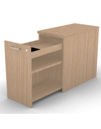 Mobile contenitore complanare per scrivania in melaminico&nbsp;con spessore piano mm 30 - Colori a scelta - cm 42x80x74,5h