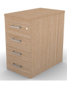 Cassettiera complanare per scrivania in melaminico con spessore piano mm 25 - Colori a scelta - cm 42x70x74h