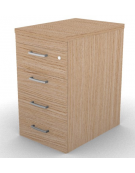 Cassettiera complanare per scrivania in melaminico con spessore piano mm 30 - Colori a scelta - cm 42x60x74,5h