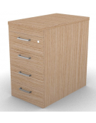 Cassettiera complanare per scrivania in melaminico con spessore piano mm 30 - Colori a scelta - cm 42x70x74,5h