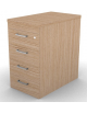Cassettiera complanare per scrivania in melaminico con spessore piano mm 30 - Colori a scelta - cm 42x70x74,5h