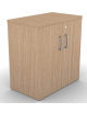 Mobile contenitore complanare con ante per scrivania in melaminico con spessore piano mm 25 - Colori a scelta - cm 42x70x74h