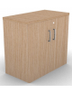 Mobile contenitore complanare con ante per scrivania in melaminico con spessore piano mm 25 - Colori a scelta - cm 42x80x74h