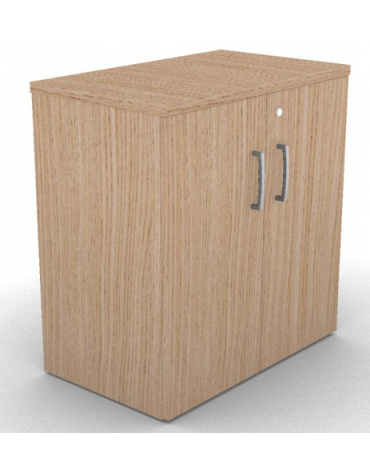Mobile contenitore complanare con ante per scrivania in melaminico con spessore piano mm 30 - Colori a scelta - cm 42x70x74,5h