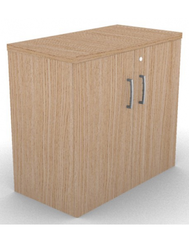 Mobile contenitore complanare con ante per scrivania in melaminico con spessore piano mm 30 - Colori a scelta - cm 42x80x74,5h