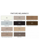 Schermi in metacrilato bianco per scrivania e/o workstation con fascia in melaminico - cm 140x18x50h