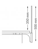 Schermi in metacrilato bianco per scrivania e/o workstation con fascia in melaminico - cm 140x18x50h