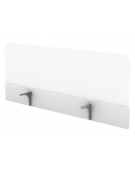 Schermi in metacrilato bianco per scrivania e/o workstation con fascia in melaminico - cm 120x18x50h