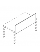 Schermo in melaminico per scrivania e/o workstation, spessore 18 mm - Colori a Scelta - cm 160x18x50h