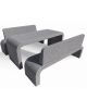 Set pic nic in cemento colore Grigio pietra - 1 tavolo e 2 panchine con fianchi curvi - Lunghezza cm 200 - Conforme ai CAM