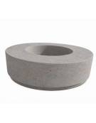 Panchina tonda circolare con fioriera centrale - in cemento colore Grigio travertino - cm Ø 200x45h - Conforme ai CAM