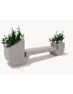 Panchina di design in cemento calcestruzzo con 2 fioriere laterali - colore Grigio travertino - cm 315x50x90h - Conforme ai CAM
