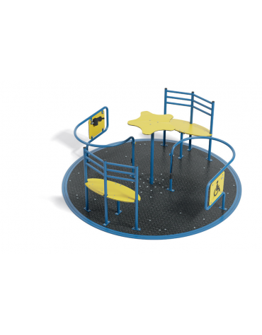Giostra inclusiva per bambini disabili con 1 divanetto - cm Ø 225x88h