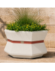 Fioriera esagonale per esterno in cemento calcestruzzo - colore Bianco pietra - cm 85x95x65h - Conforme ai CAM