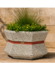 Fioriera esagonale per esterno in cemento calcestruzzo - colore Grigio sabbiato - cm 95x85x65h - Conforme ai CAM