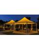Tendostruttura rettangolare con struttura acciaio zincato e telo PVC ignifugo-Dimensioni cm 550x750 - Altezza sottotrave cm 240