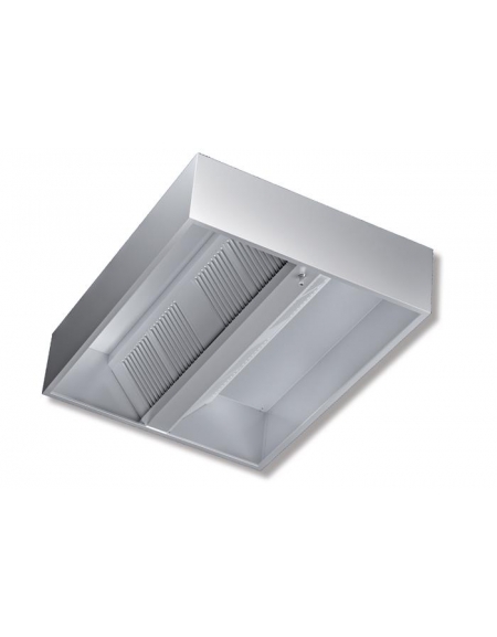 Cappa centrale cubika professionale ristorazione cm 130x300x45h