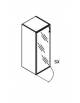 Contenitore armadio 1 anta con anta a vetro fumè o trasparente o acidato - cm 45x45x120h - Colore struttura a scelta