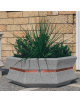 Fioriera esagonale per esterno in cemento calcestruzzo - colore Grigio pietra - cm 155x120x65h - Conforme ai CAM